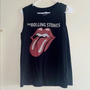 the rolling stones graphic tank top